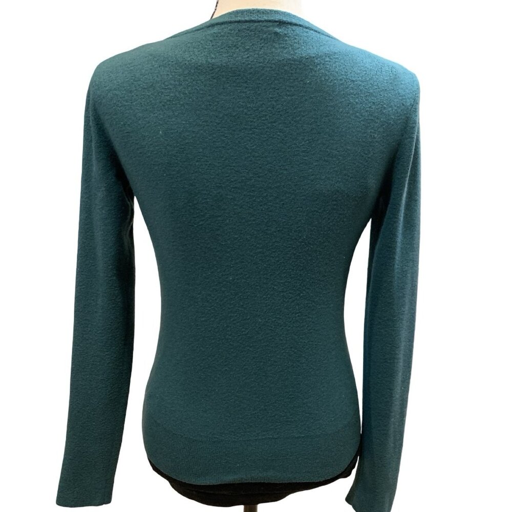Balenciaga Knits Green Square Neck 100% Wool Sweater Sz 42 -S/M See Measurement - Picture 2 of 8